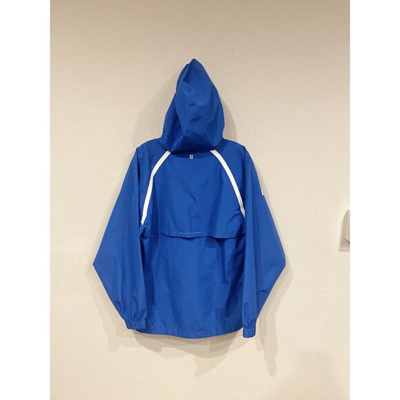 Sweaty Betty Jacket Womens Small Oxford Blue Waterproof Hooded Pullover Sample - Picture 5 of 5